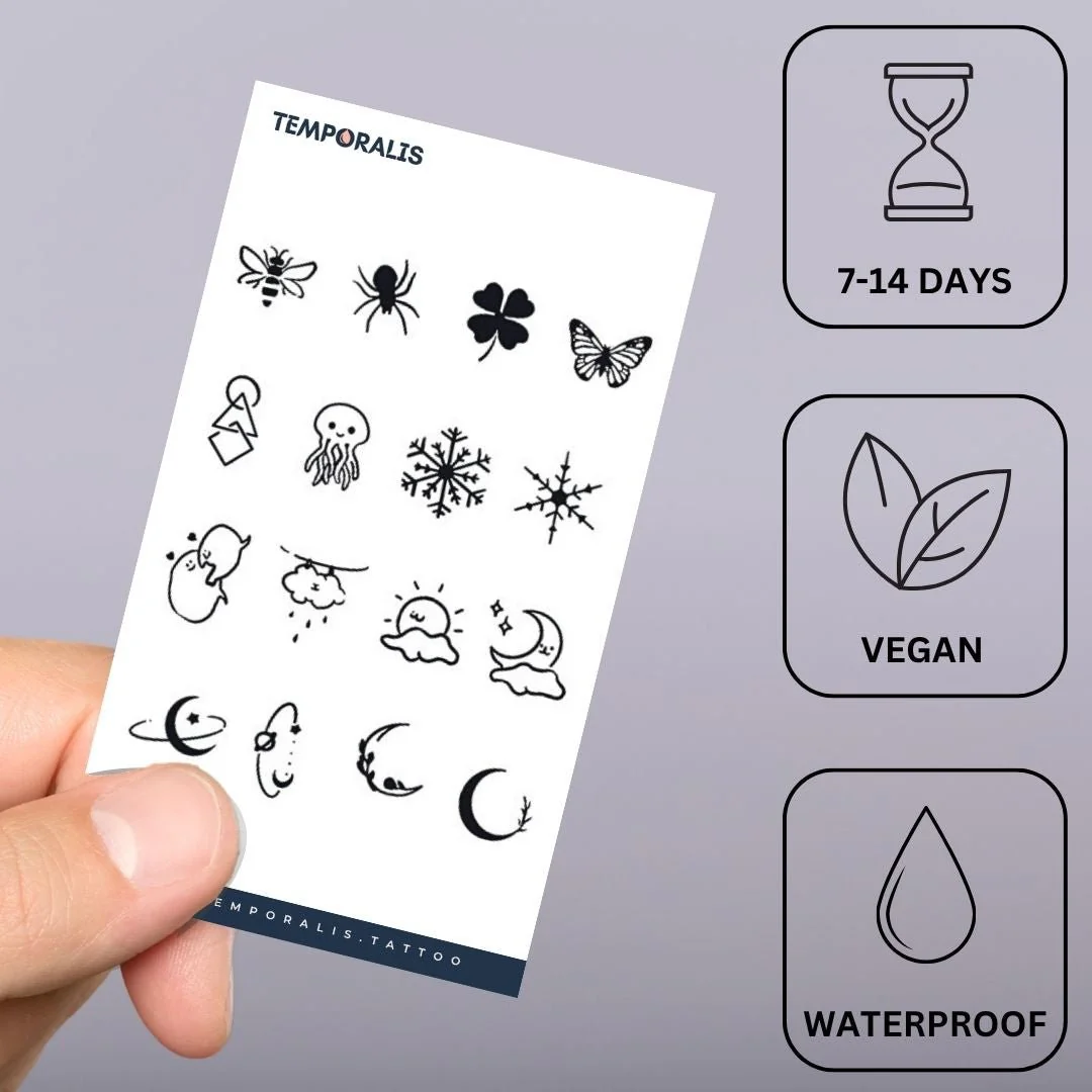 16 Mini Icons Mix Tattoo Set - Image 2