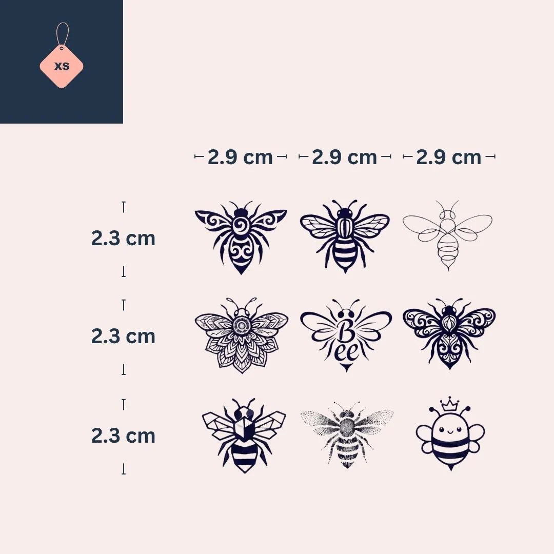 Bee Tattoo Set — 9 Designs - Image 3