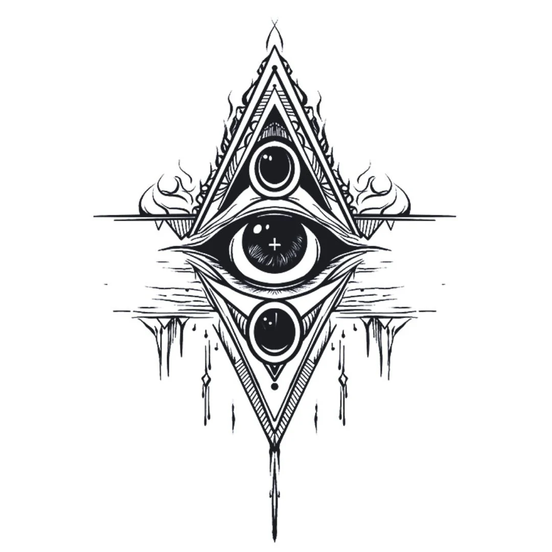 All-Seeing Eye Triangle Tattoo - Image 2