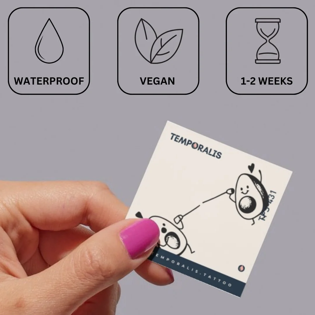 Avocado fencing duel temporary tattoo - Image 3