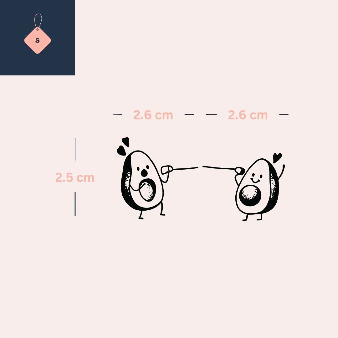 Avocado fencing duel temporary tattoo - Image 4