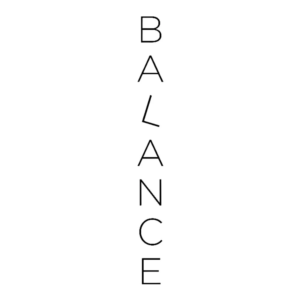 BALANCE temporary tattoo in modern typography - Image 2