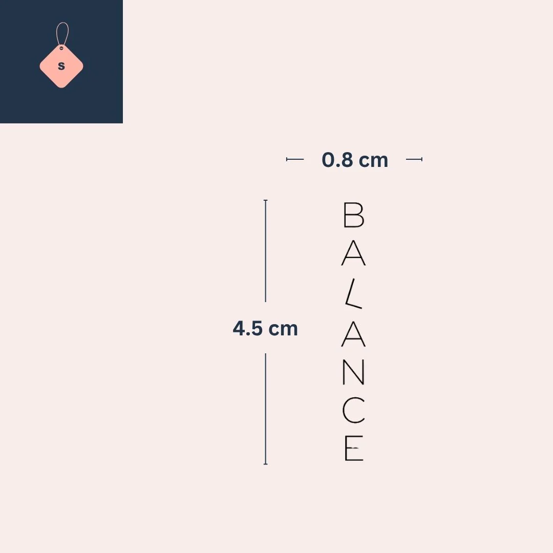 BALANCE temporary tattoo in modern typography - Image 4