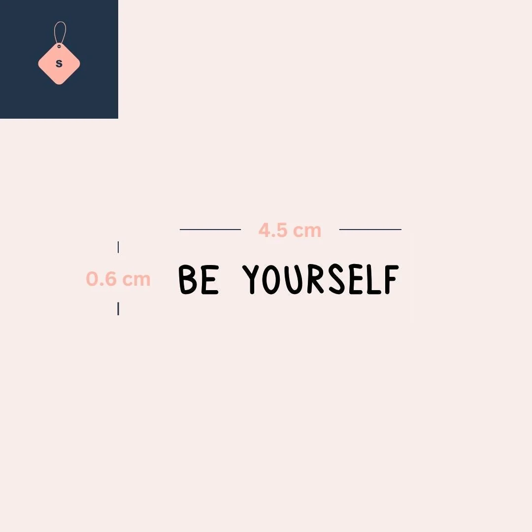 Be Yourself temporary tattoo in all caps - Image 4