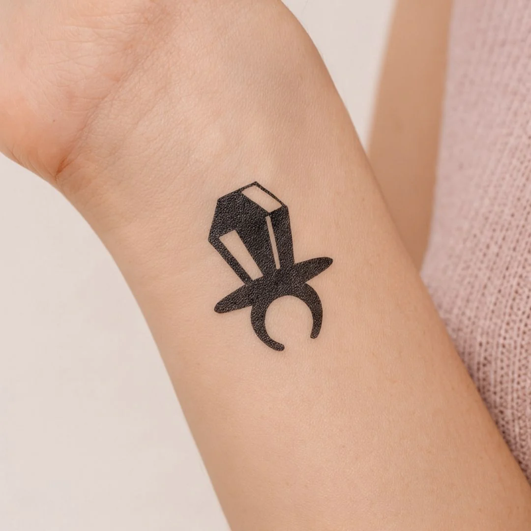 Solitaire Diamond Ring Temporary Tattoo
