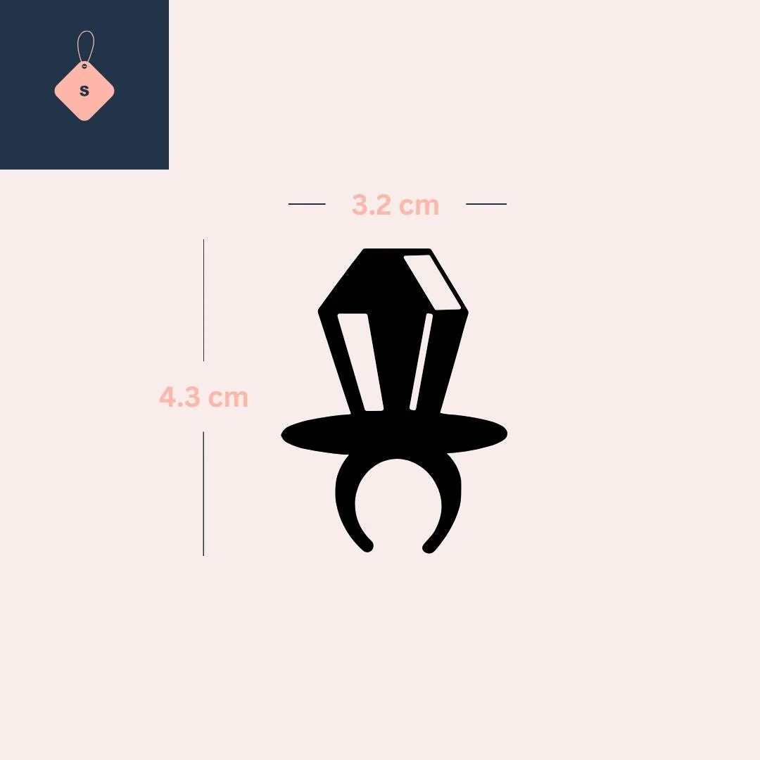 Solitaire Diamond Ring Temporary Tattoo - Image 4