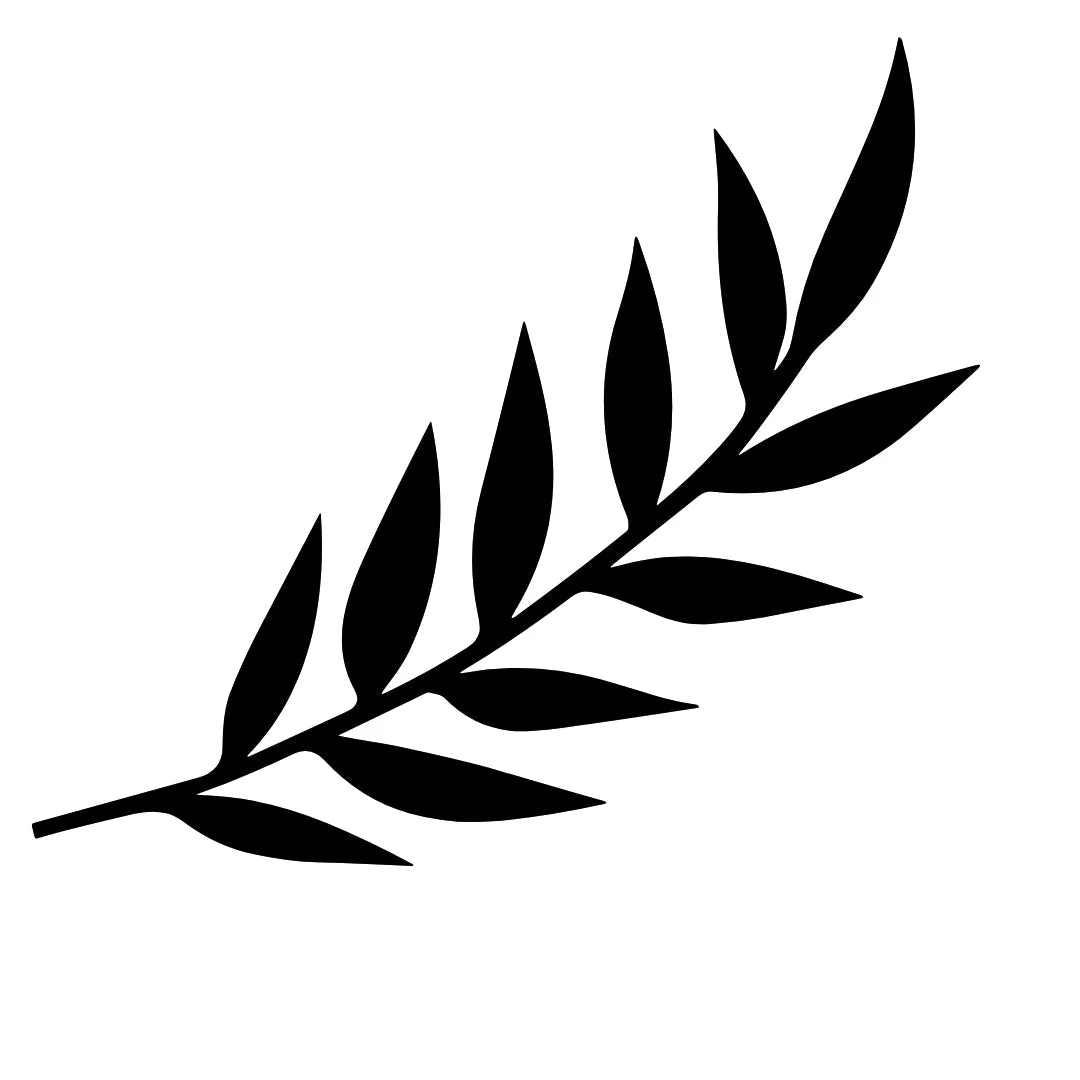 Leafy Branch Silhouette Temporary Tattoo - Image 2