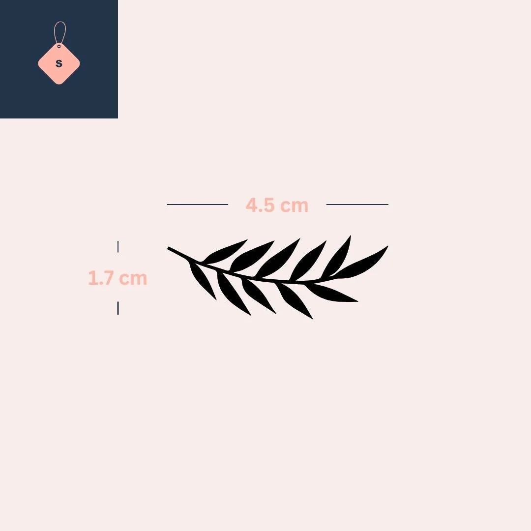 Leafy Branch Silhouette Temporary Tattoo - Image 4