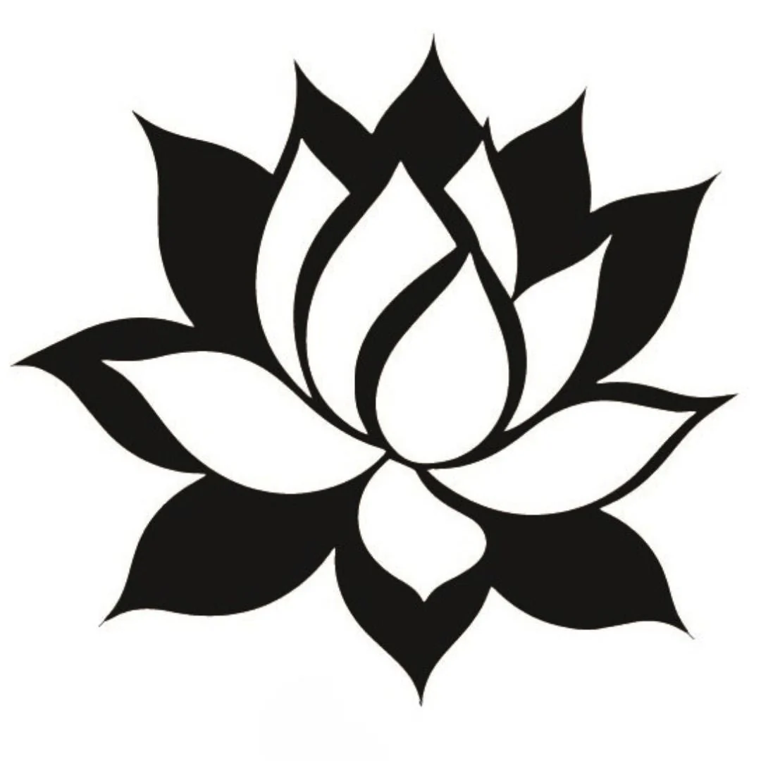 Blackwork Lotus Tattoo - Image 2