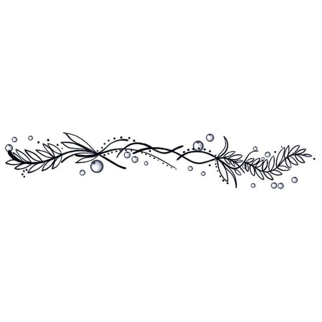 Botanical Branch and Bubbles Tattoo - Image 2