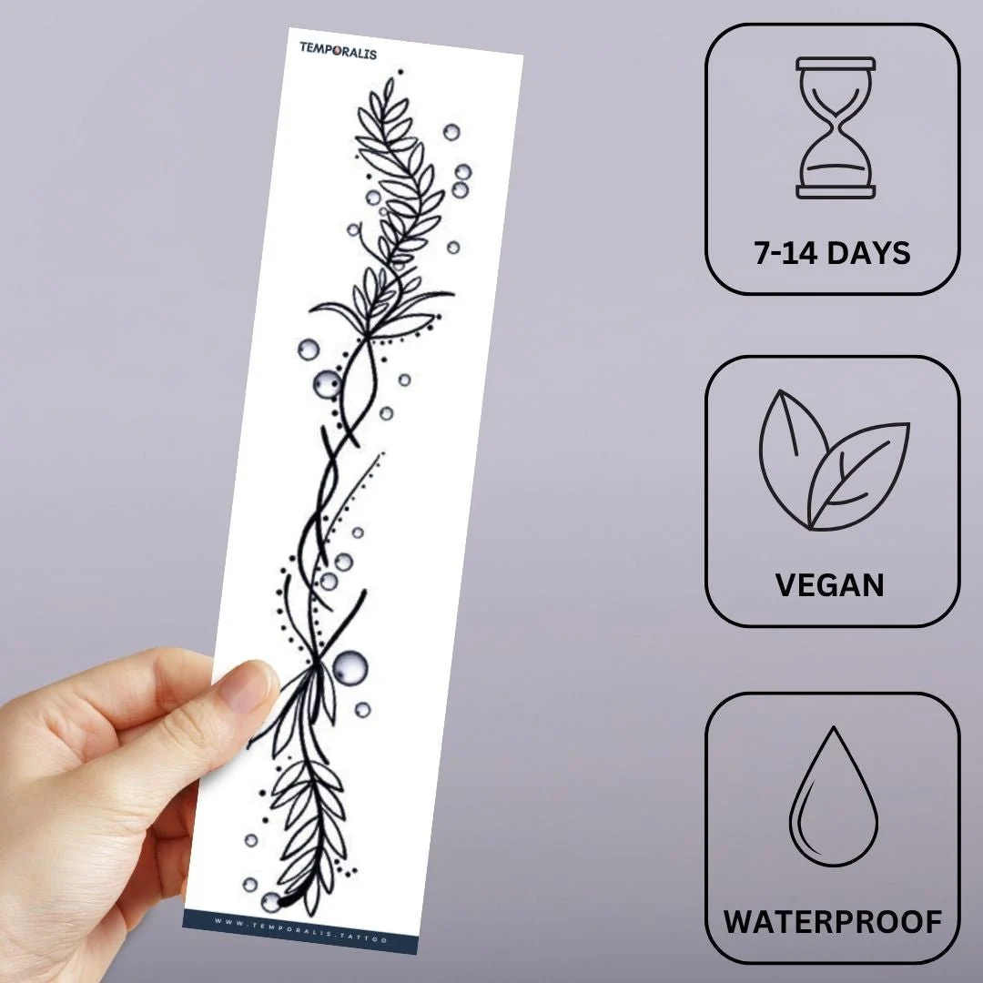 Botanical Branch and Bubbles Tattoo - Image 3