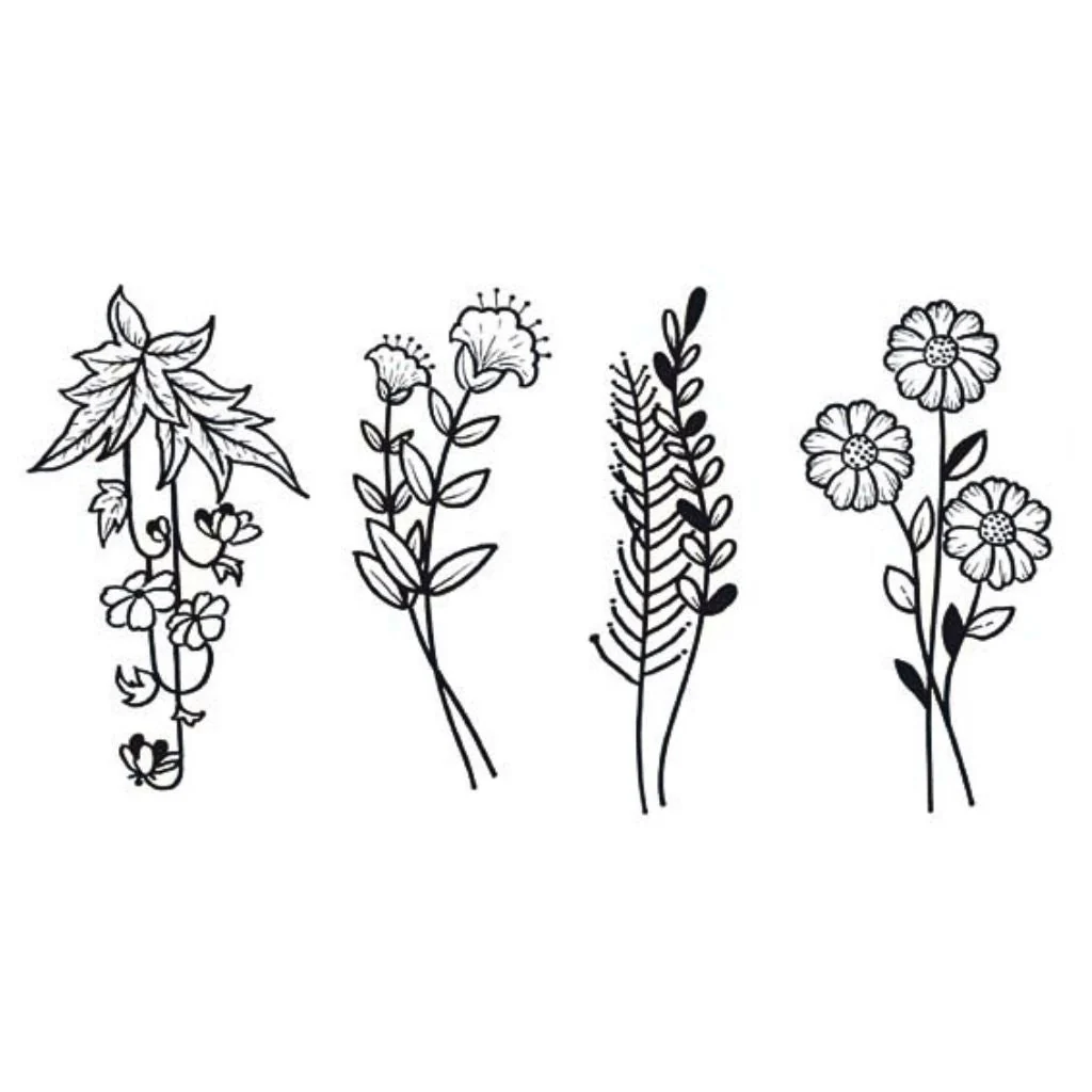 4 Botanical Floral Stems - Image 2