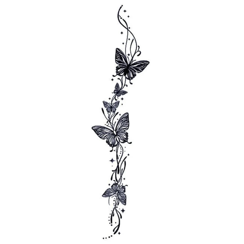 Butterfly Vine Trail Tattoo - Image 2
