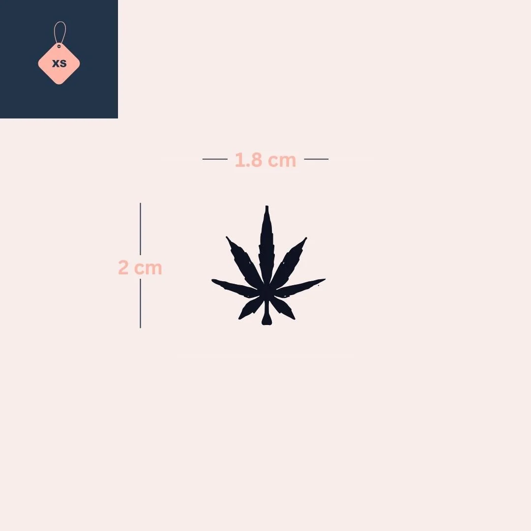 Cannabis leaf temporary tattoo (silhouette) - Image 4