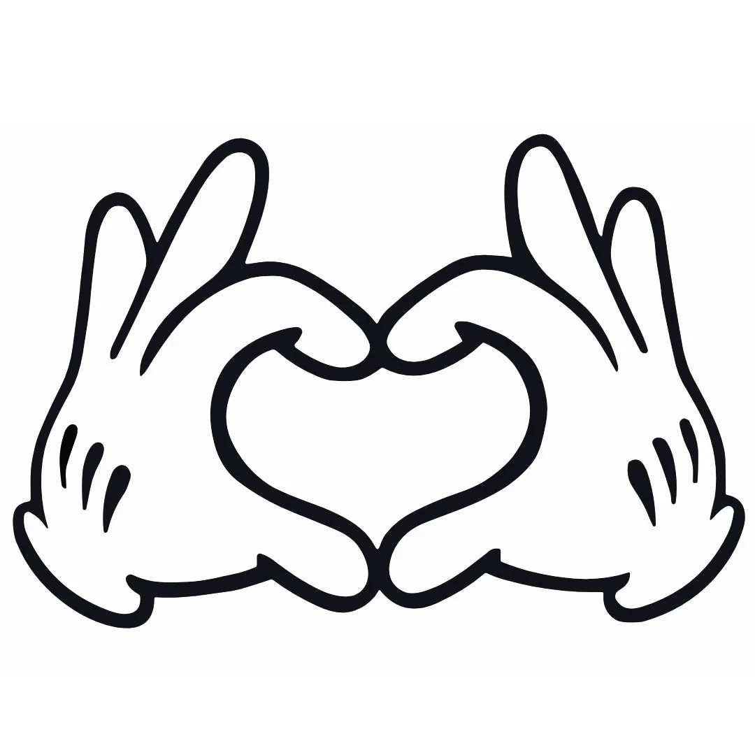 Heart hands temporary tattoo - Image 2