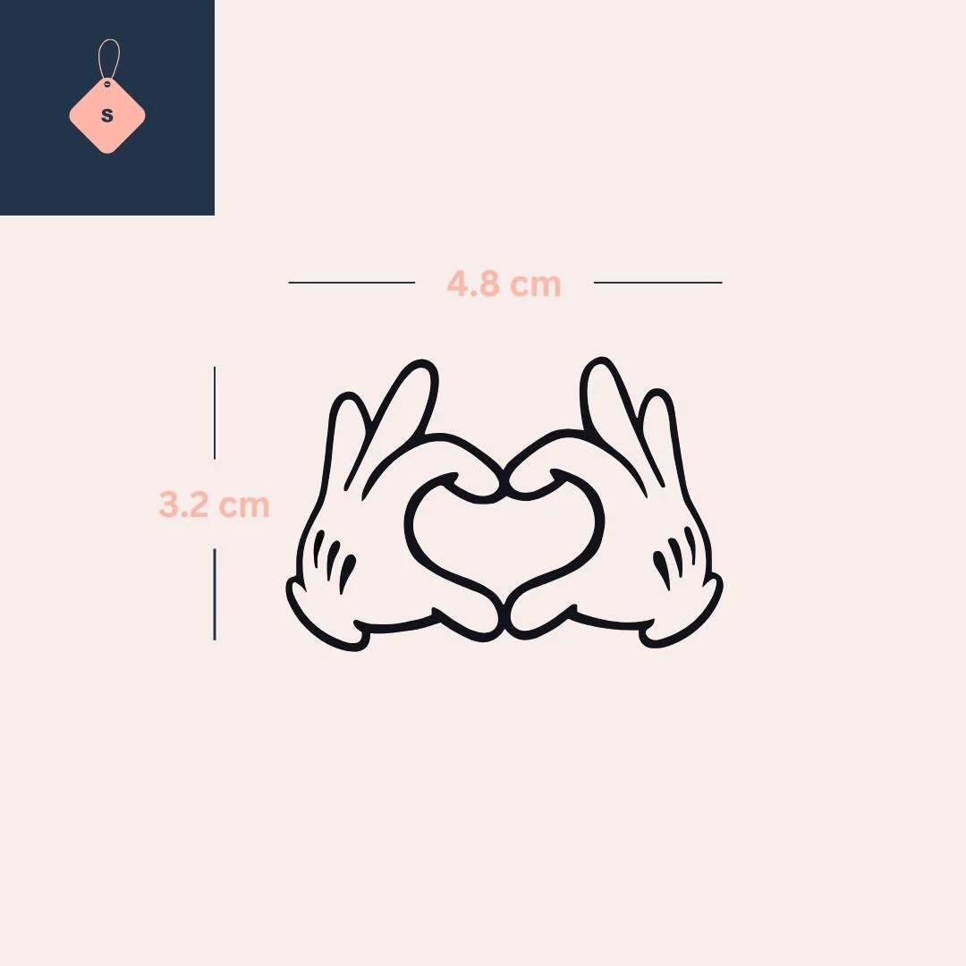 Heart hands temporary tattoo - Image 4