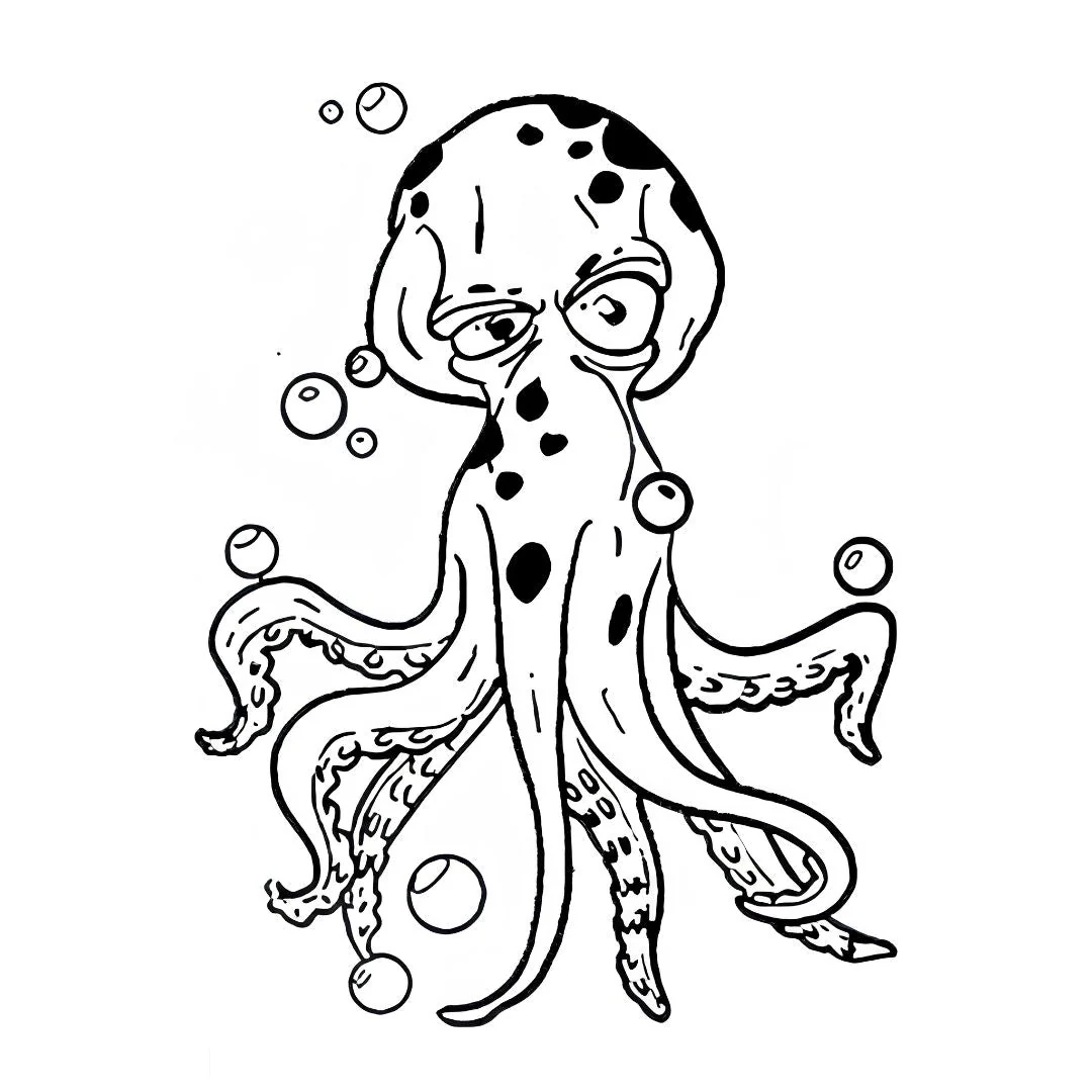 Cartoon Octopus Tattoo - Image 2