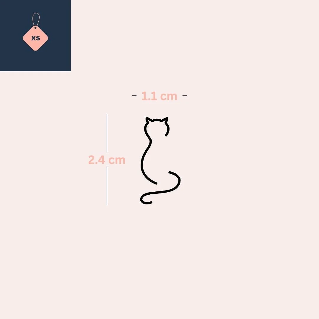 Single-line cat silhouette temporary tattoo - Image 4