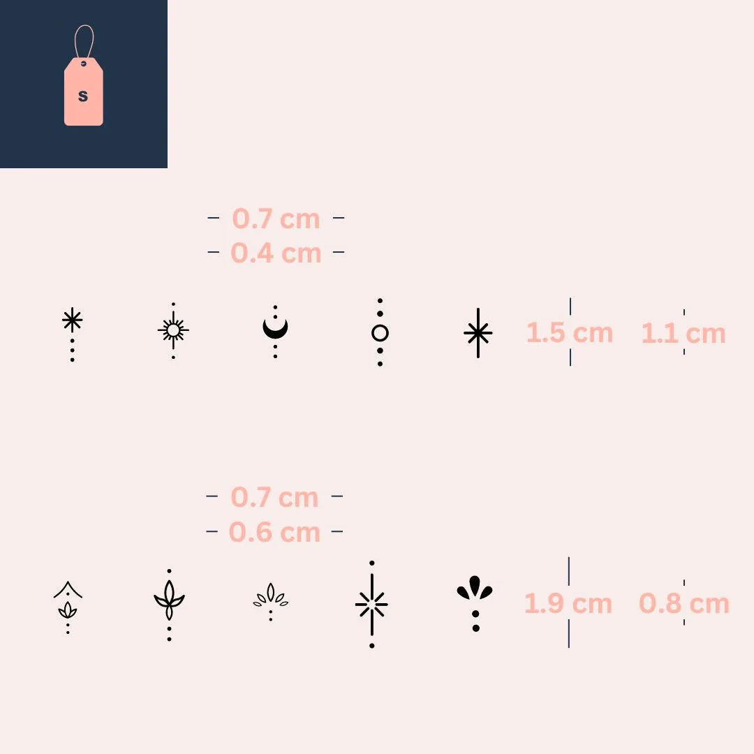 Mini set of 10 celestial finger temporary tattoos - Image 5