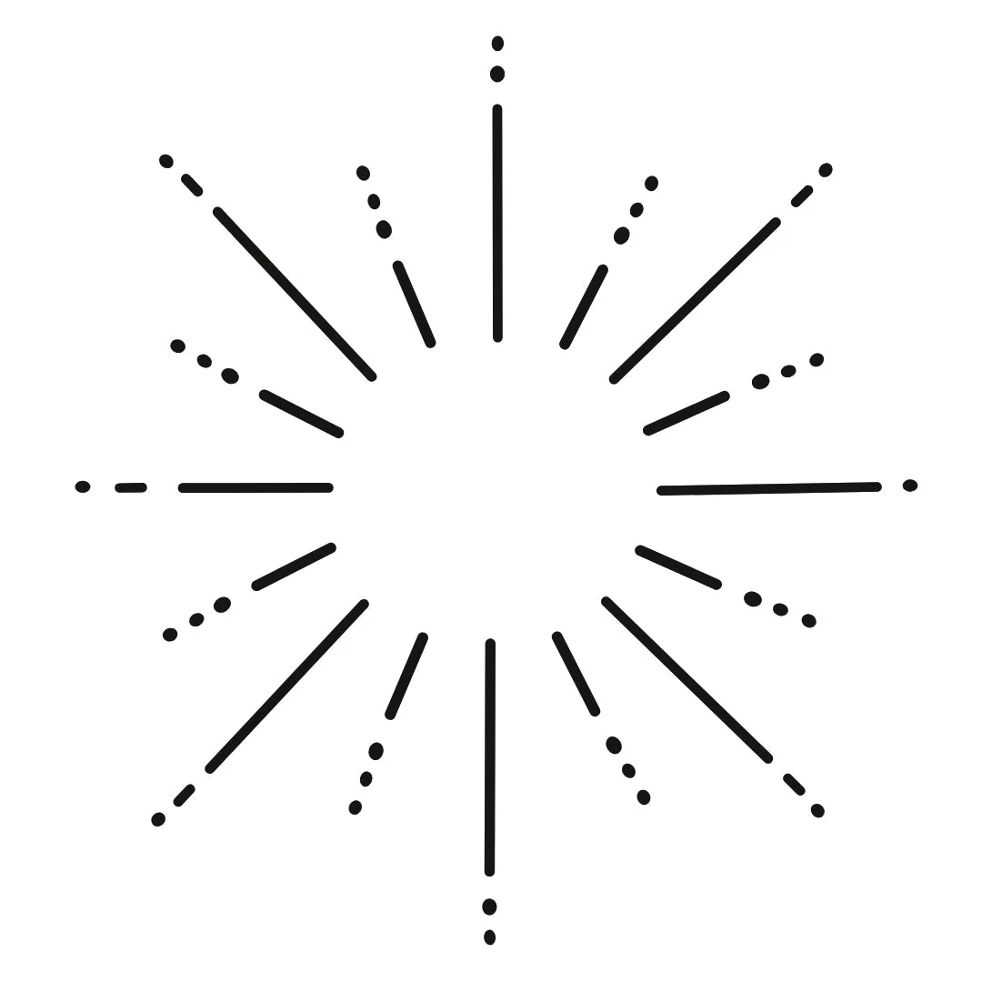 Minimalist geometric sunburst temporary tattoo - Image 2