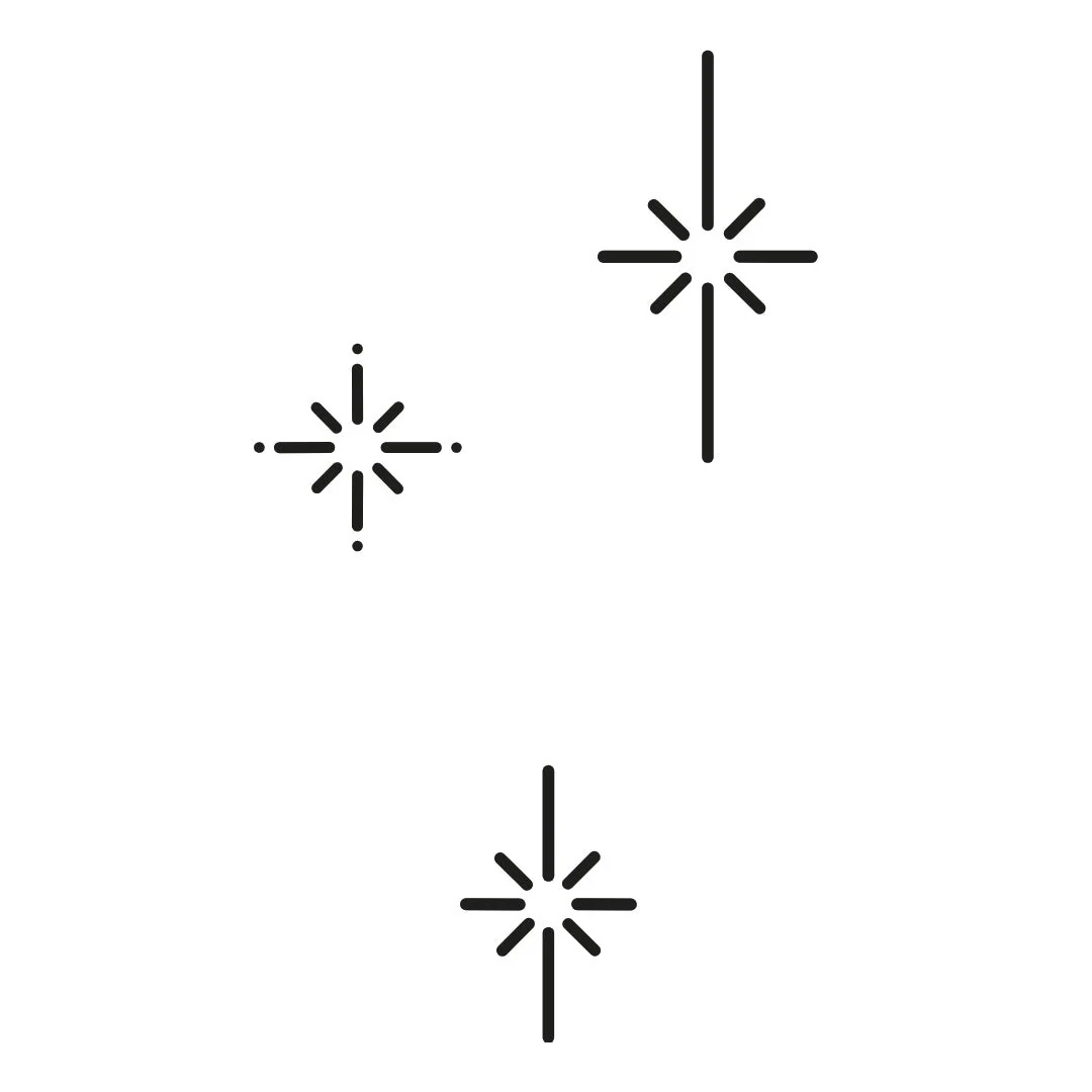Three geometric stars temporary tattoo - Image 2