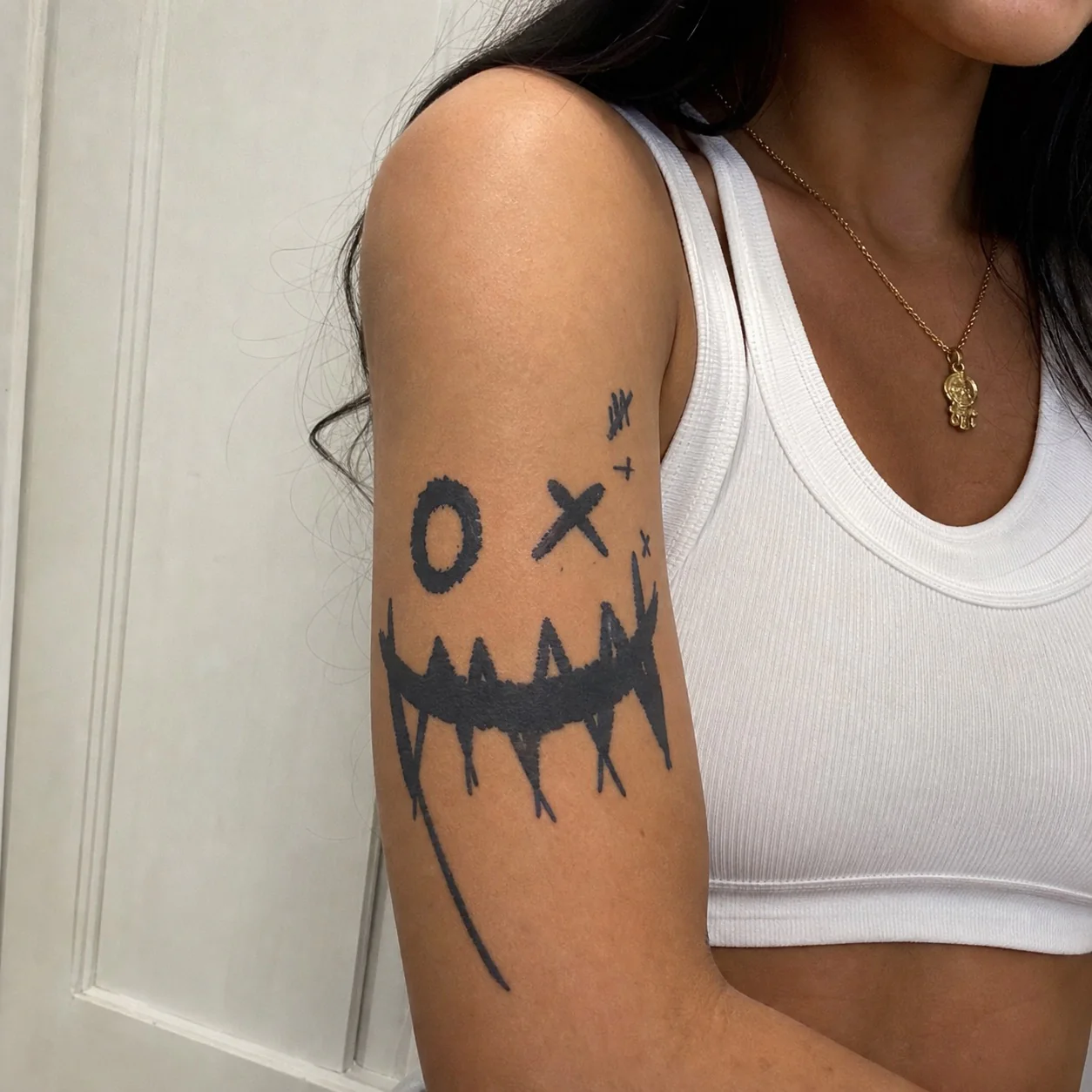 Creepy Joker Smile Tattoo