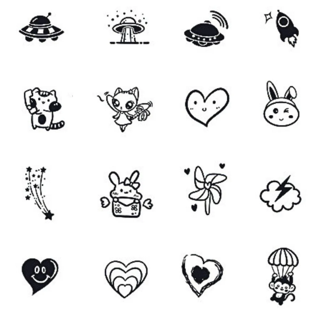 Cute Mini Icons Bundle Tattoo