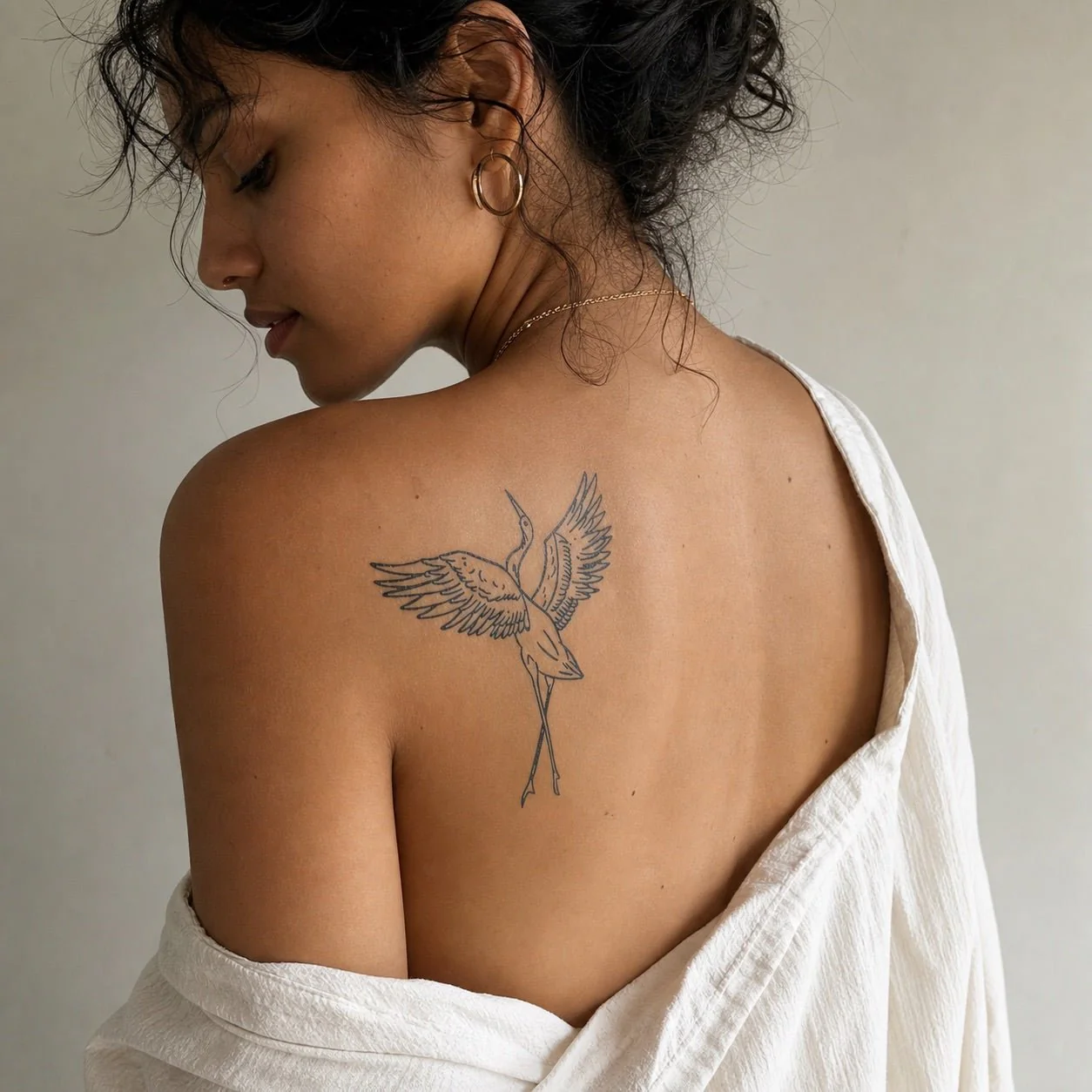 Dancing Crane Tattoo