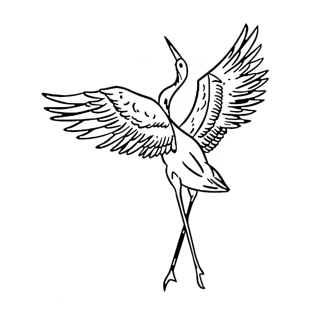 Dancing Crane Tattoo - Image 2