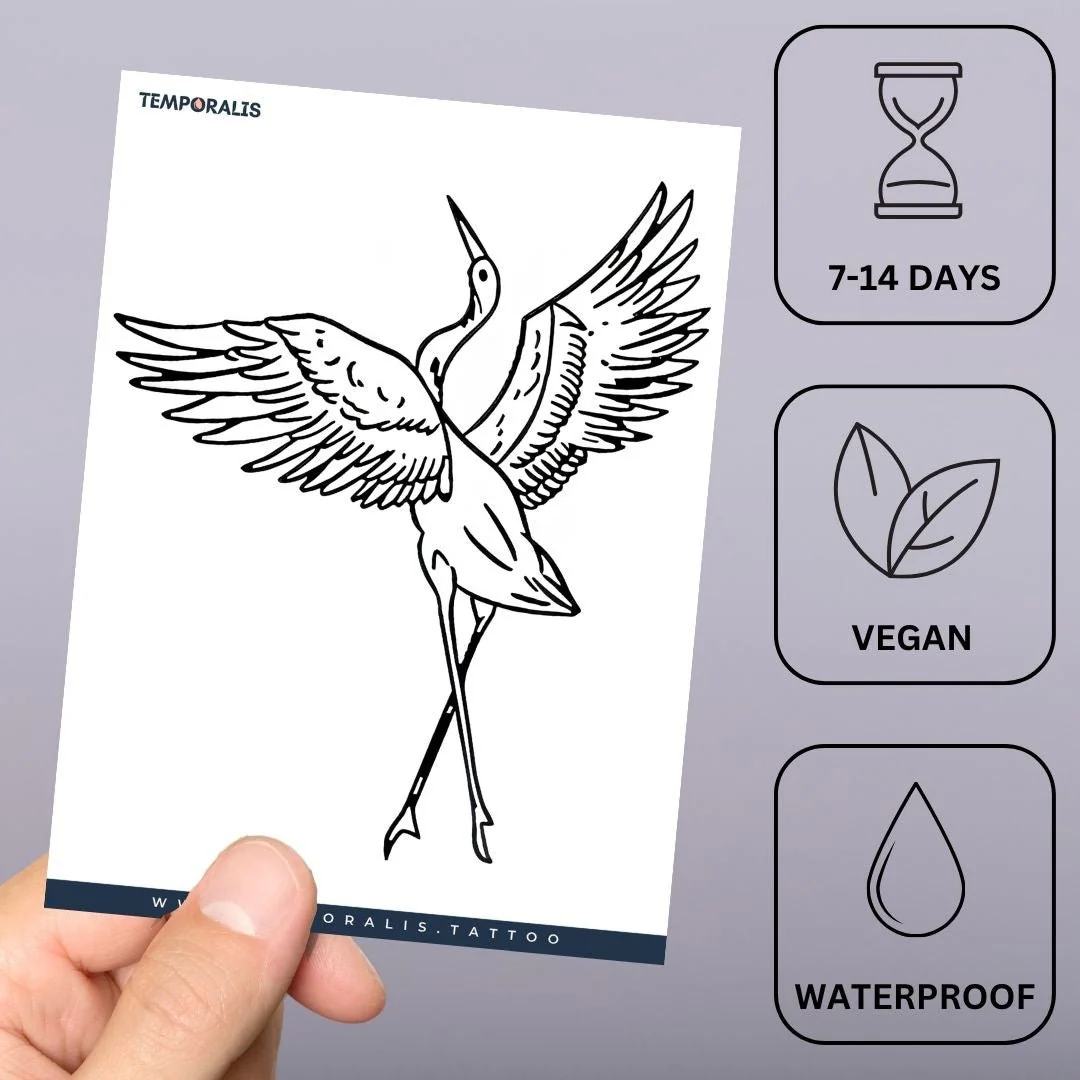 Dancing Crane Tattoo - Image 3