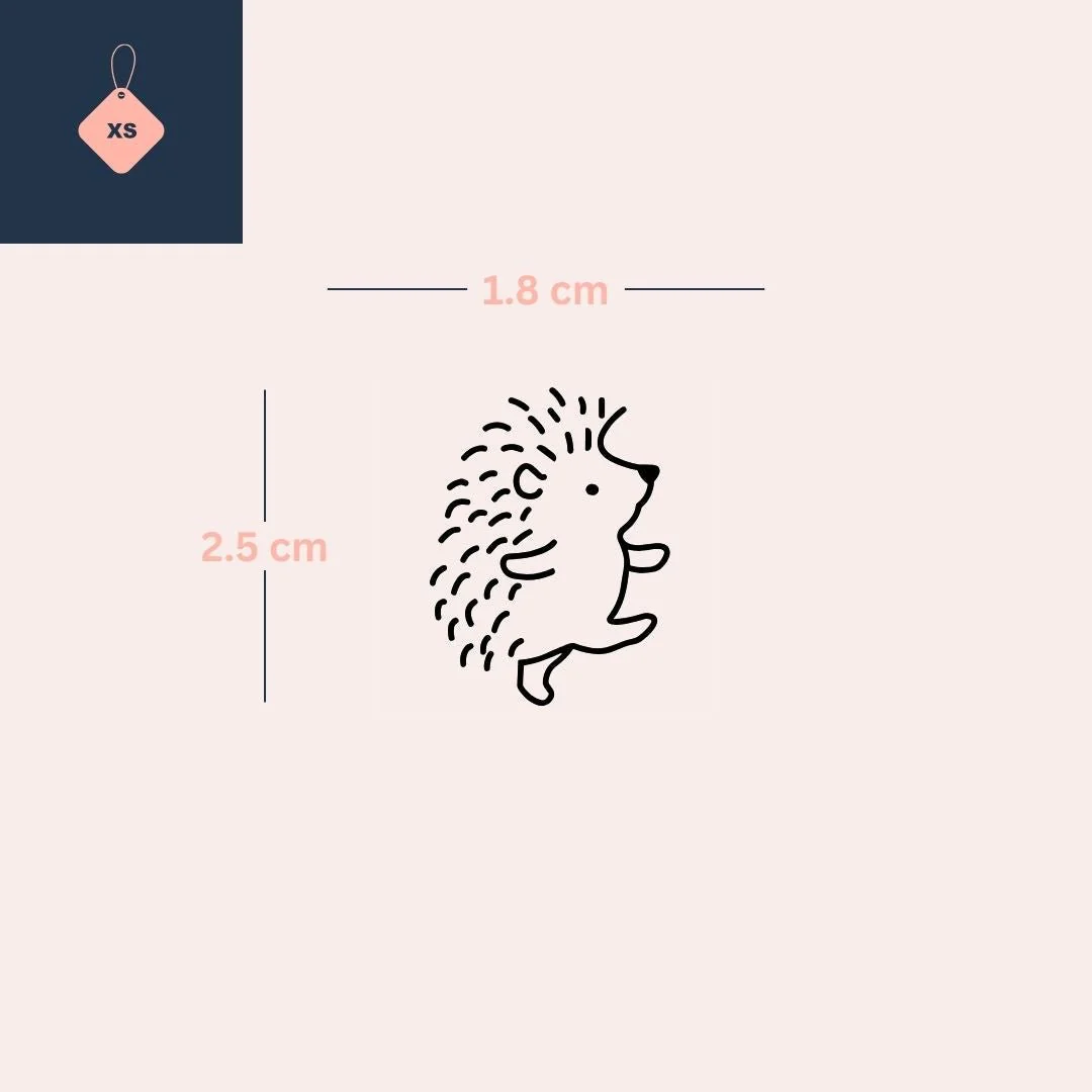 Walking hedgehog temporary tattoo - Image 4