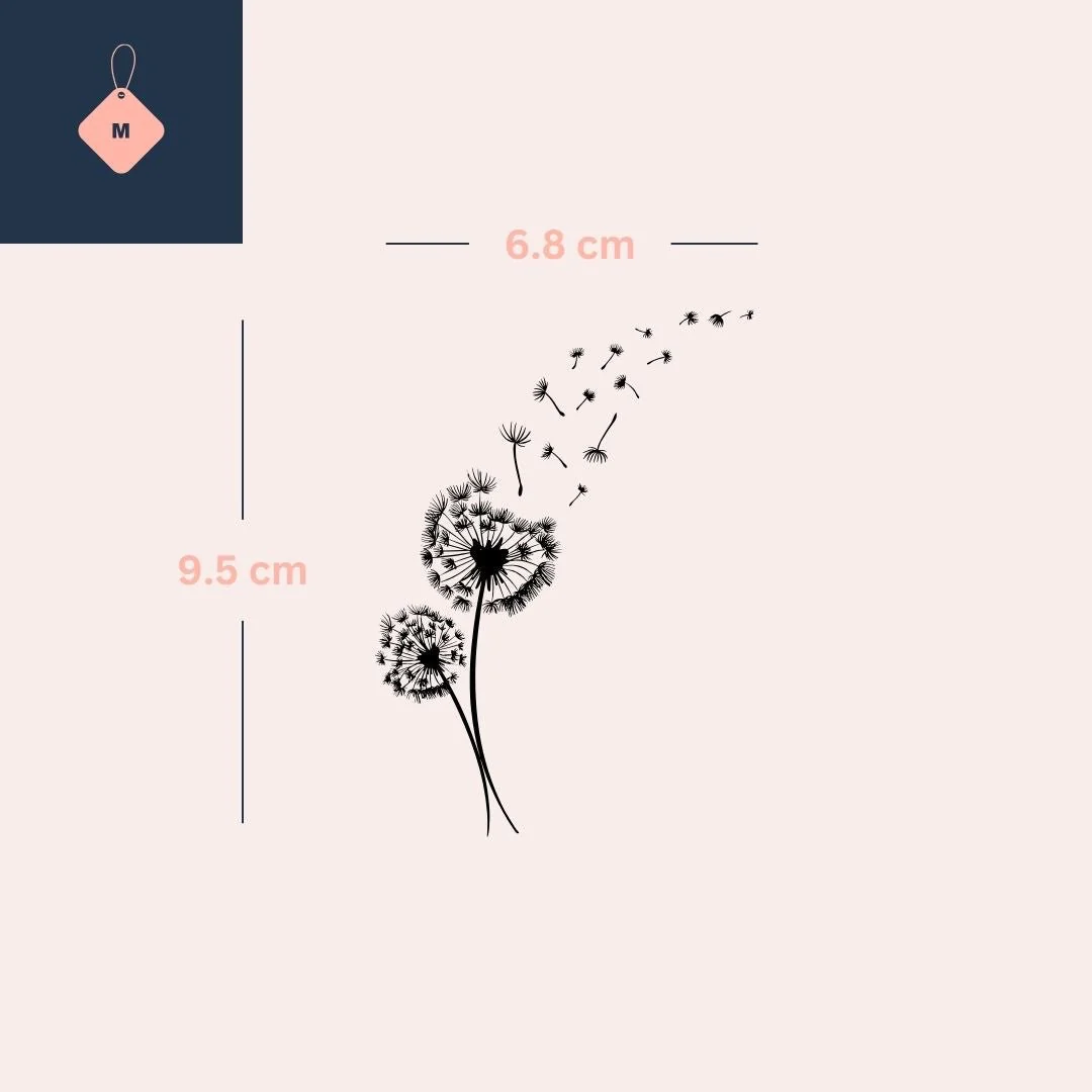 Blowing dandelion temporary tattoo - Image 4
