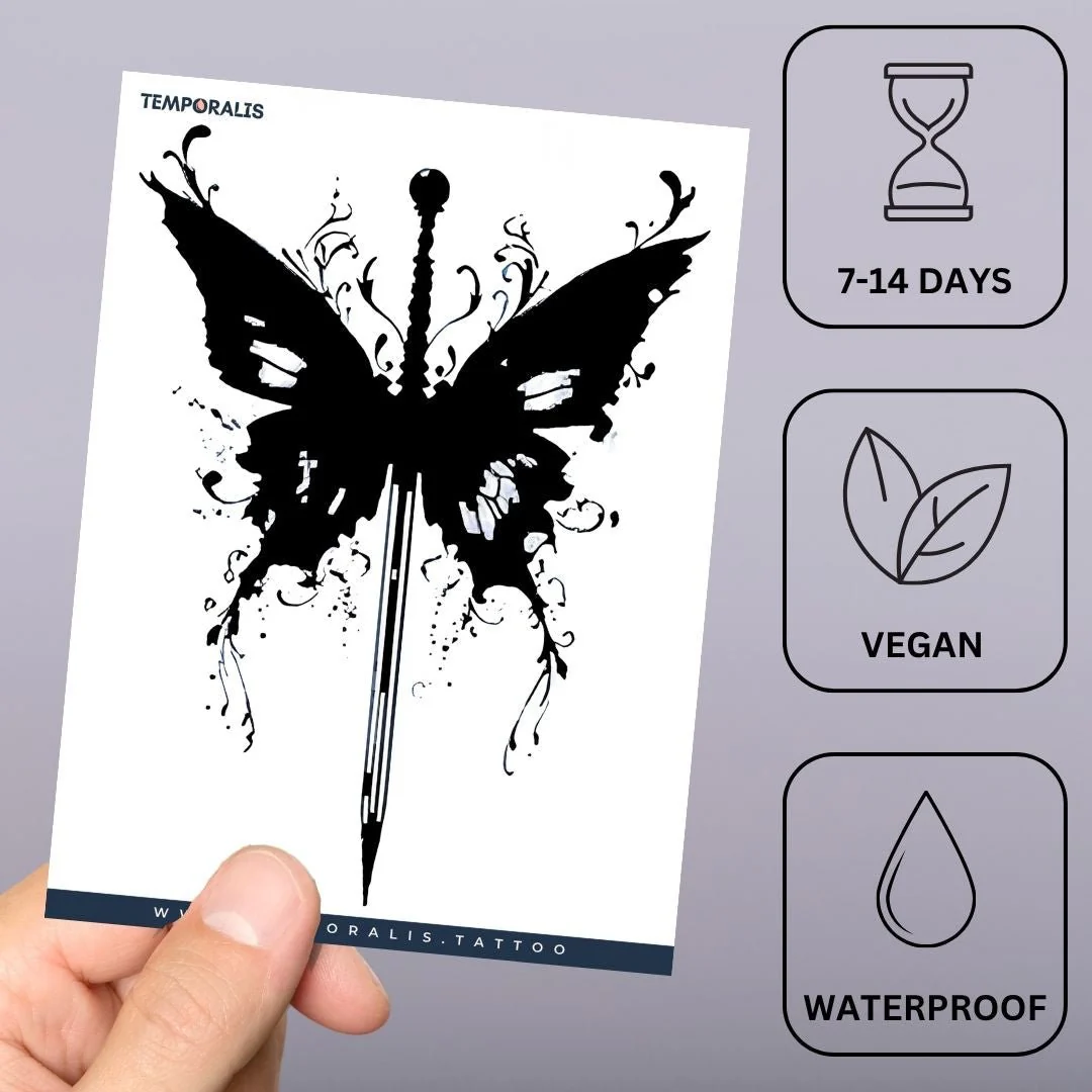 Dark Butterfly Sword Tattoo - Image 3