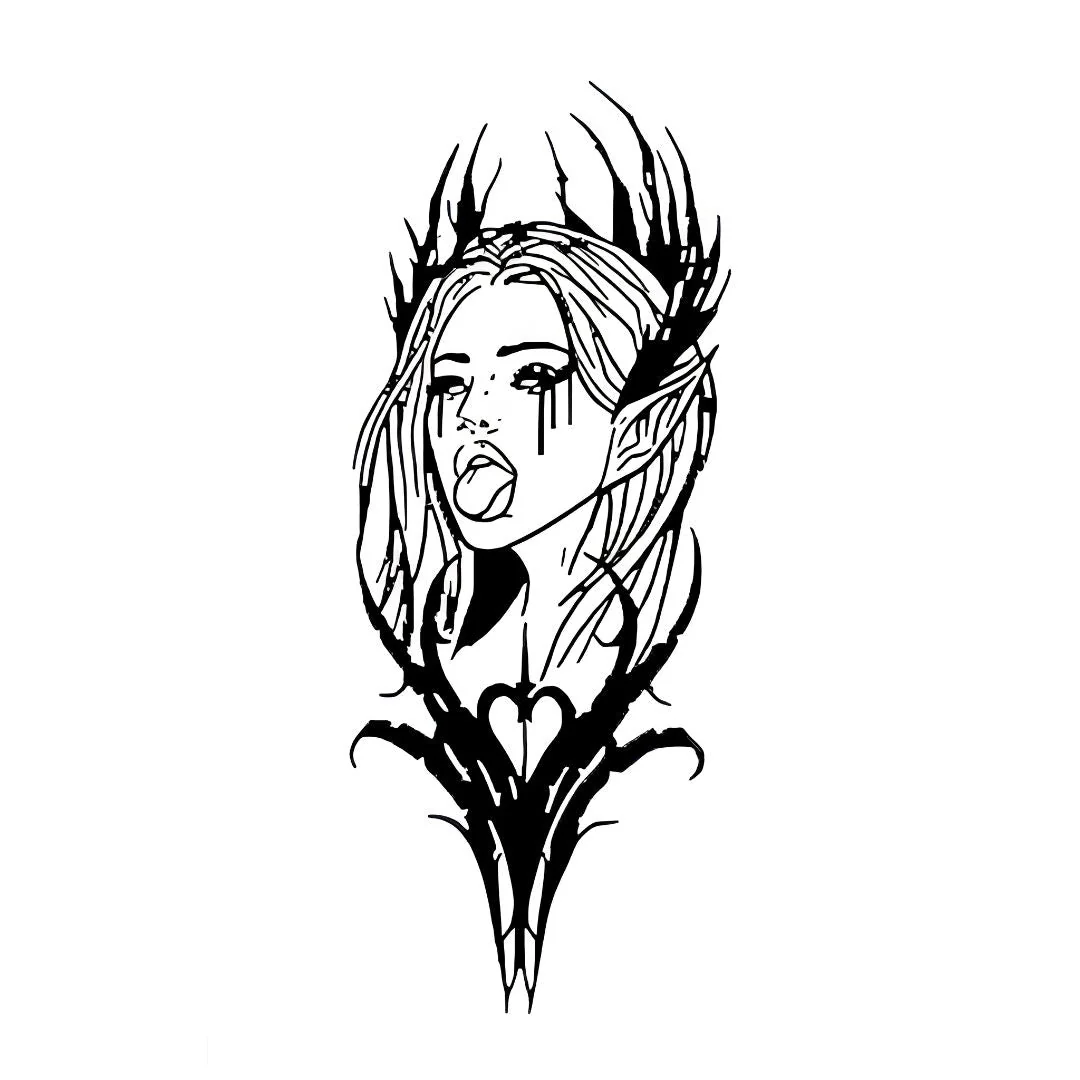 Dark Elf Girl Tattoo - Image 2