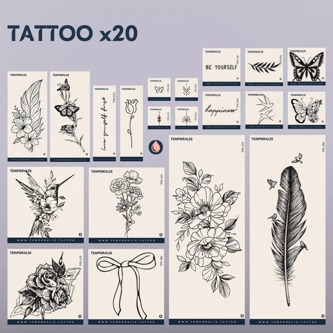 The delicate - Premium tattoo box, for women (20 tattoos)