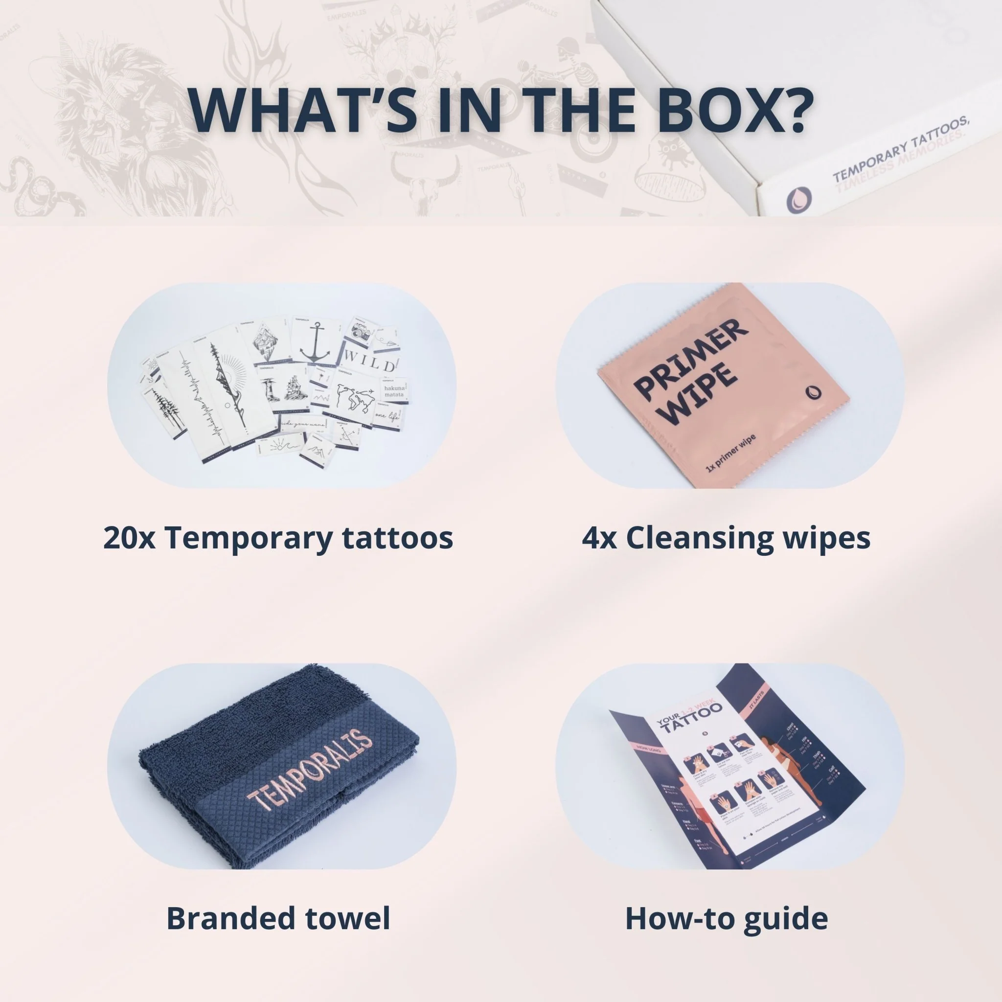 The delicate - Premium tattoo box, for women (20 tattoos) - Image 3