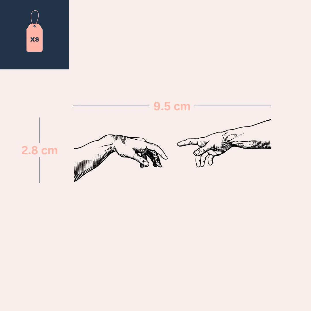 Michelangelo “Creation of Adam” hands temporary tattoo - Image 4