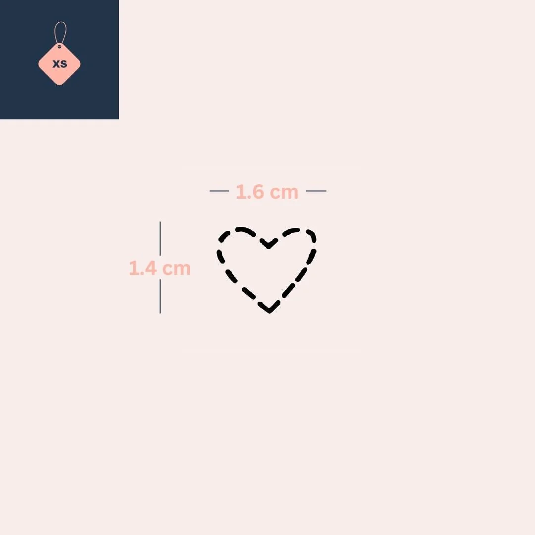 Dotted heart temporary tattoo - Image 4