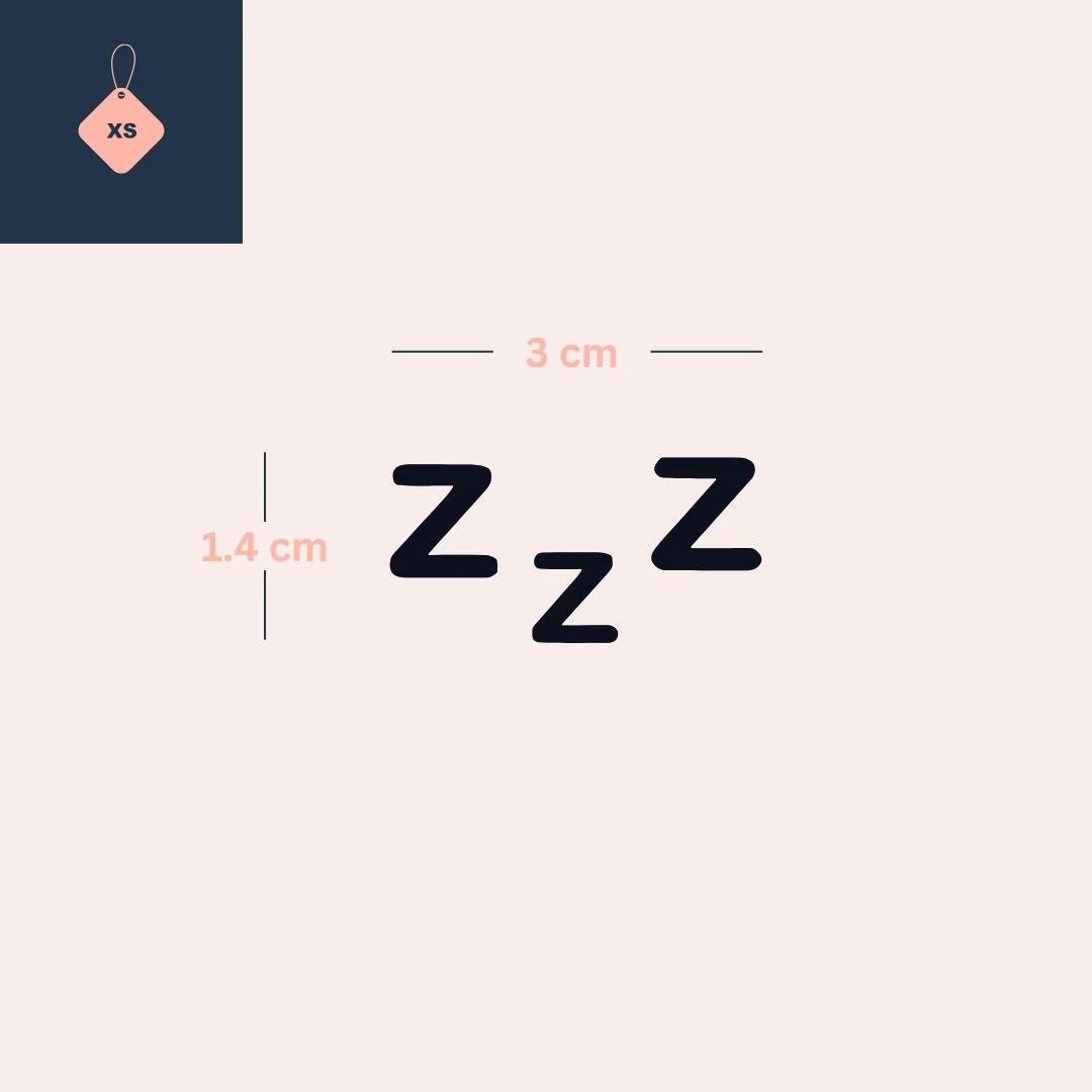 ZZZ Sleep Symbol Temporary Tattoo - Image 4