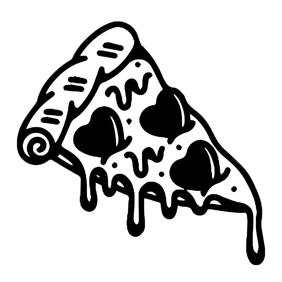 Dripping Pizza Heart Tattoo - Image 2