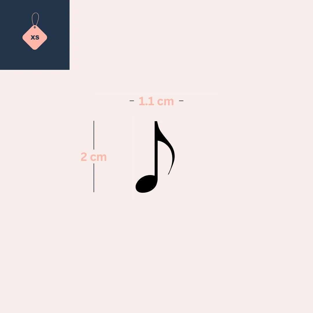 Eighth Note Temporary Tattoo - Image 4