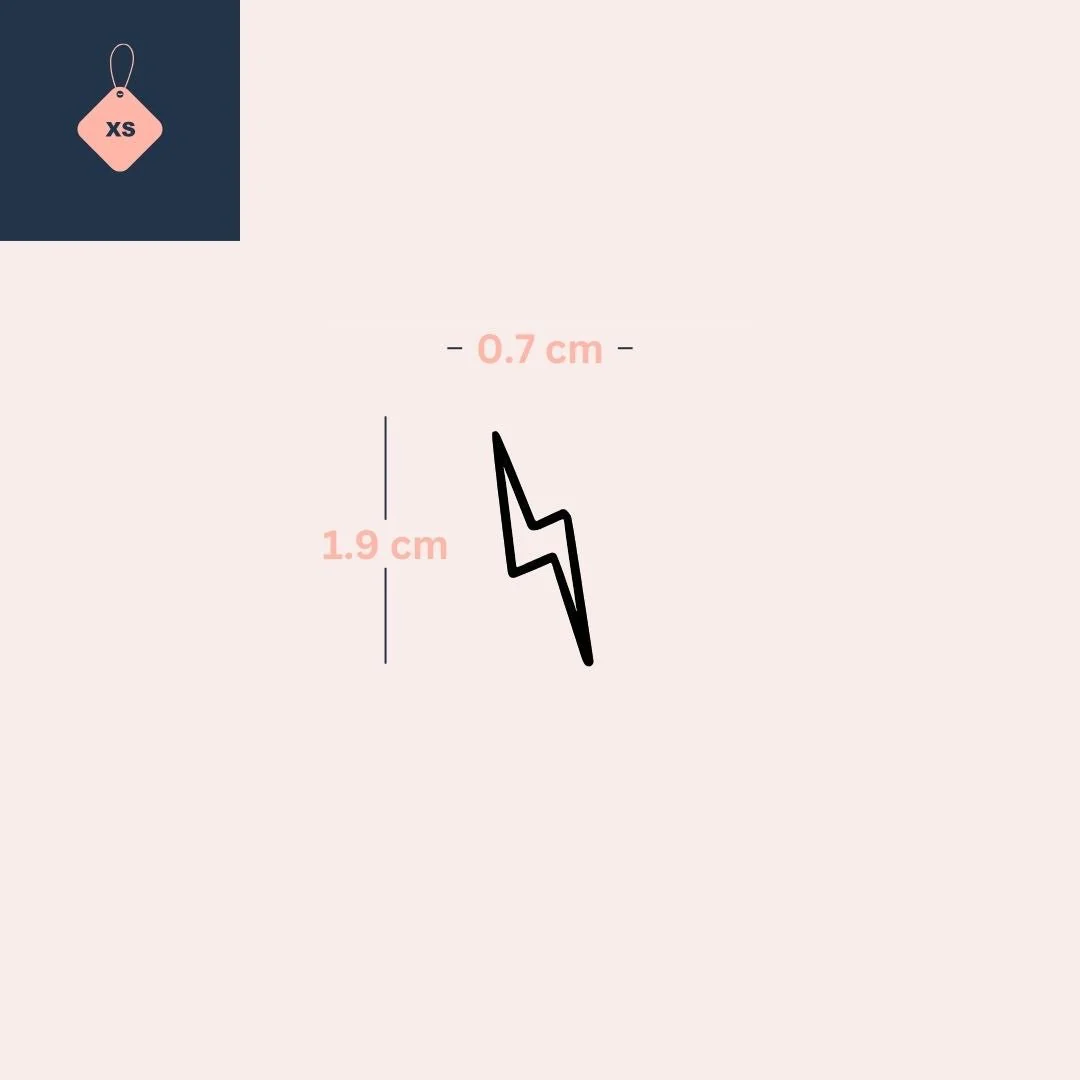 Lightning bolt temporary tattoo - Image 4