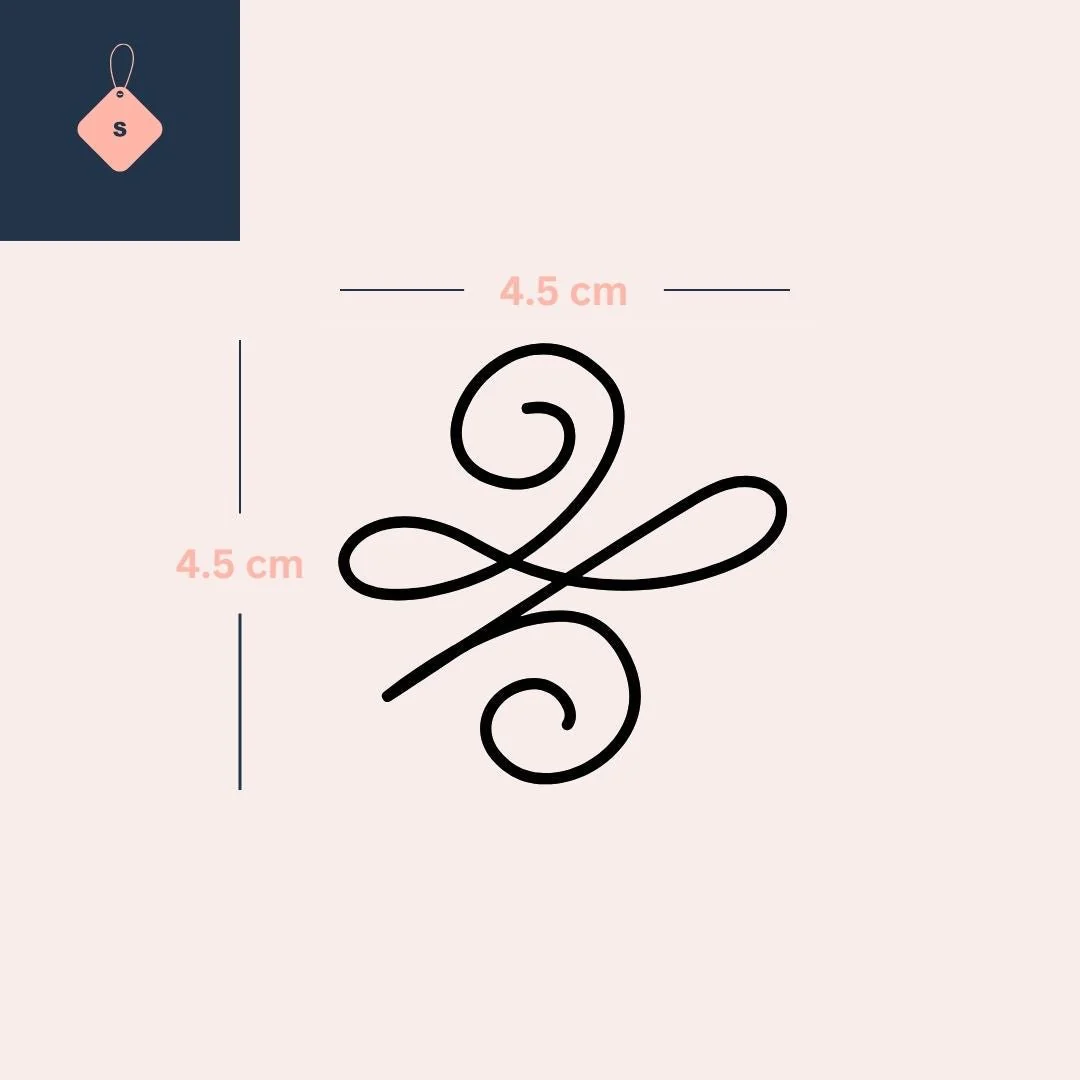 Intertwined swirl temporary tattoo - Image 4