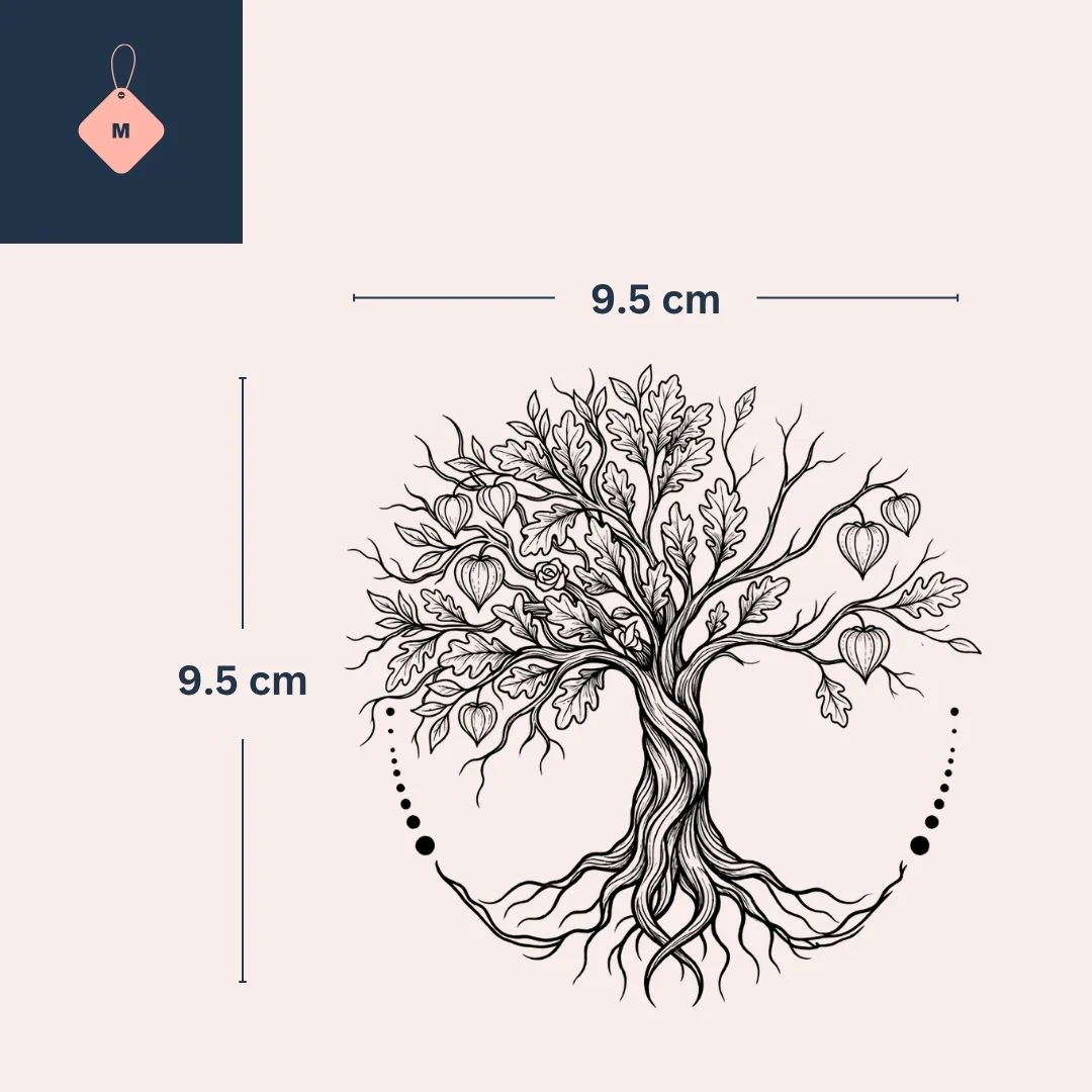 Ornamental tree with roots temporary tattoo - Image 4