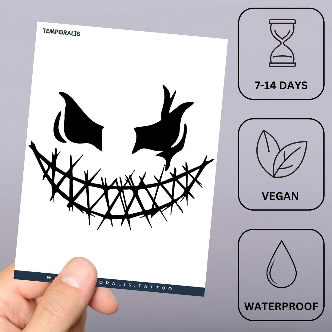 Evil Pumpkin Face Tattoo - Image 3