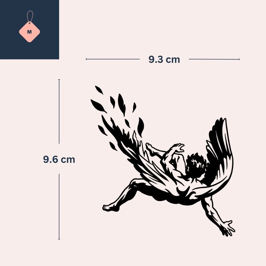 Falling Icarus temporary tattoo - Image 4