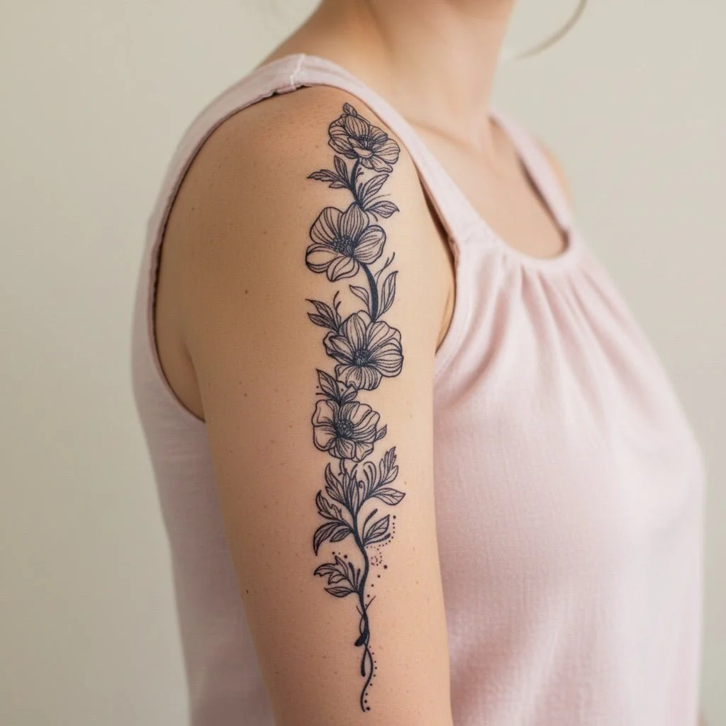 Floral Branch Tattoo