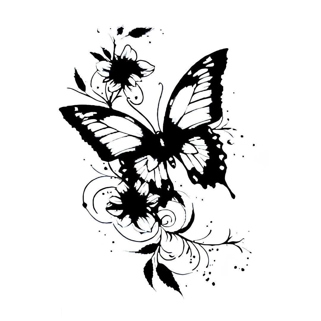 Floral Butterfly Tattoo - Image 2