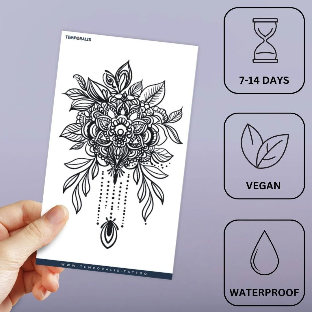 Floral Mandala Chandelier Tattoo - Image 3