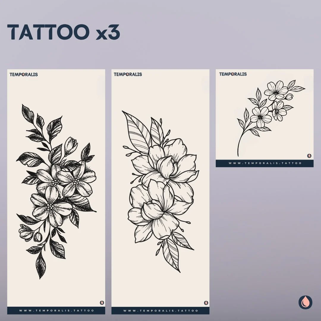 Flower - XL Tattoo Kit (3 tattoos)